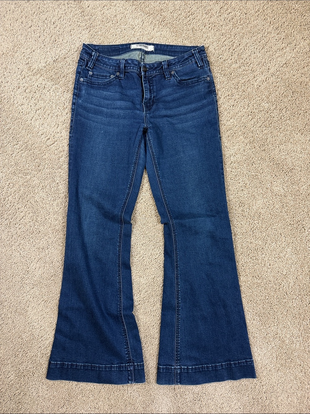 Rock & Roll Denim | Women's Dark Indigo Mid-Rise Trouser Jeans | W29 L32